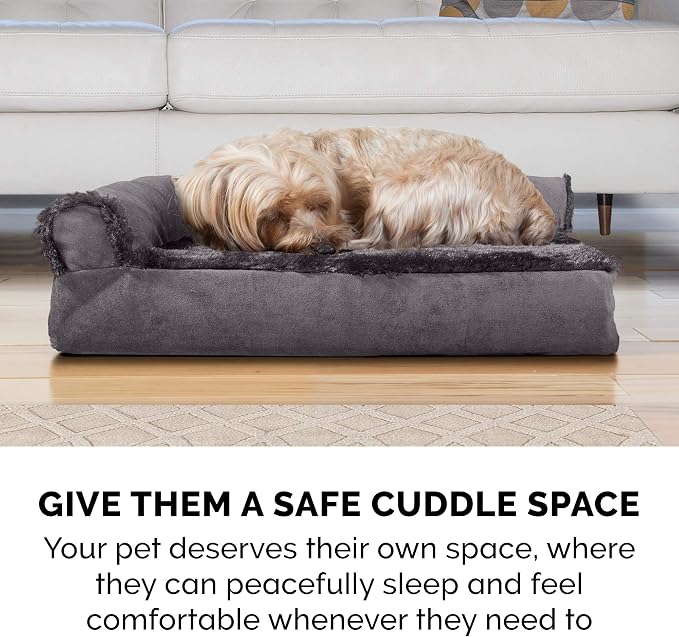 Furhaven Cooling Gel Dog Bed for Medium/Small Dogs w/ Removable Bolsters & - Image 9