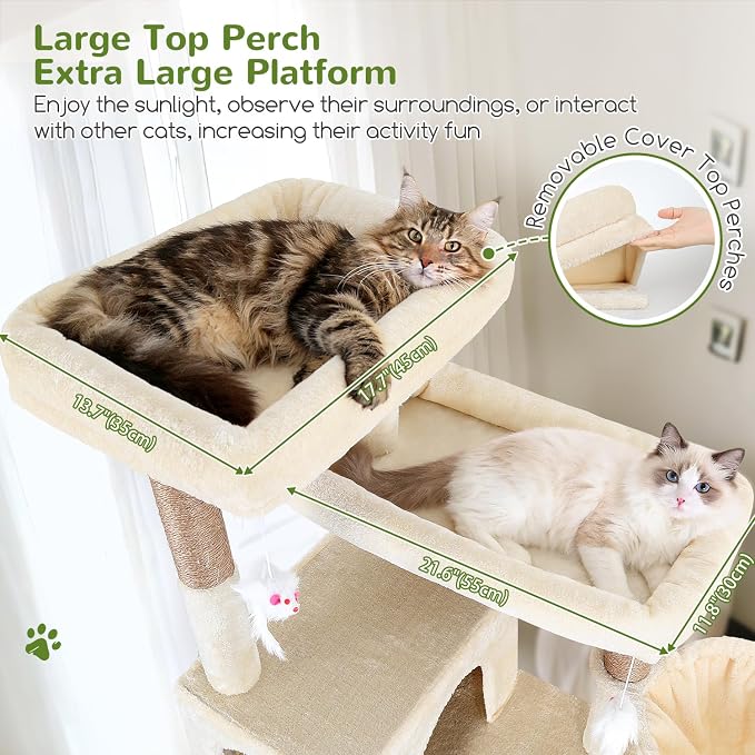 Globlazer Heavy Duty Cat Tree, 81 inch Extra Large Cat Tree - Image 3