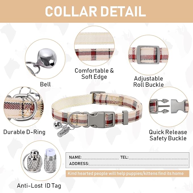 GAMUDA Small Dog Harness Collar and Leash Set, Step in No Chock No Pull Soft - Image 4