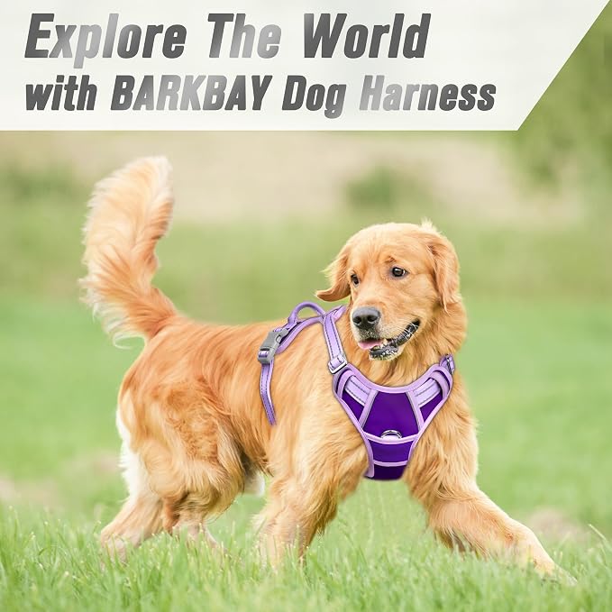 BARKBAY No Pull Dog Harness Front Clip Heavy Duty Reflective Easy Control Handle - Image 8