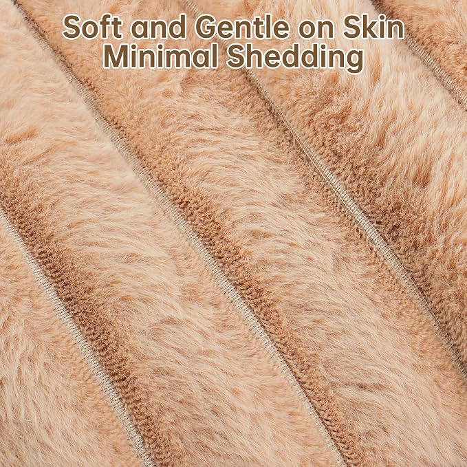 Donut Dog and Cat Bed, Luxurious Comfortable Faux Rabbit Fur Pet Beds, Round - Image 4