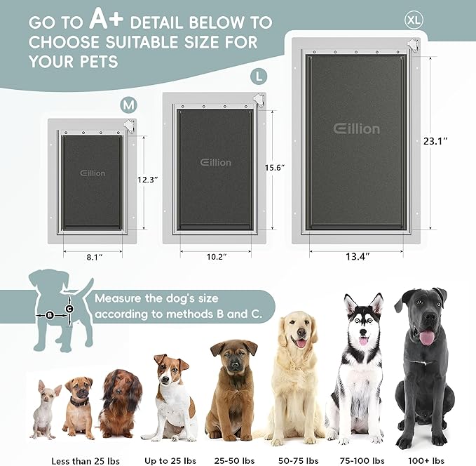 Large Dog Door for Exterior Door Dog Door for Door, Doggie Door - Image 6