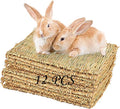 PINVNBY Hay Mats for Rabbits, 12 Pack Natural Rabbit Grass Mat, Small Animal by PINVNBY