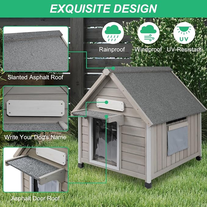 PetsCosset 26" L Outdoor Dog House - Image 3