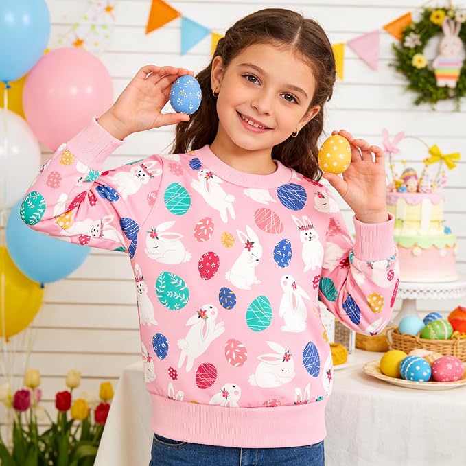 RETSUGO Toddler Baby Girls Sweatshirts Casual Pullover Crewneck Winter Long - Image 2
