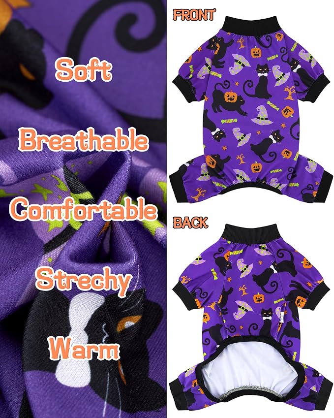 XPUDAC 4 Pack Halloween Dog Pajamas, Funny Ghost Halloween Costumes - Image 6