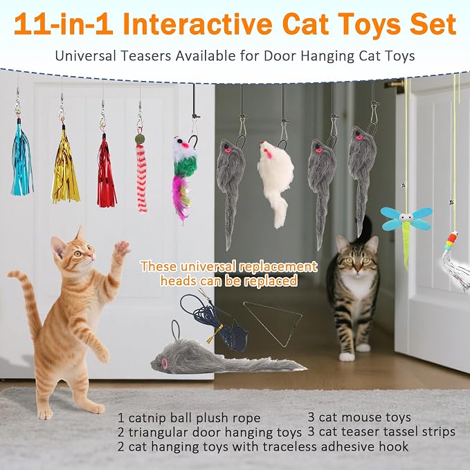 11 PCS Interactive Cat Toy for Indoor Cats, Kitten Toys - Image 3