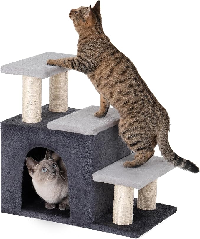 3-in-1 Pet Stairs for Cats, Dog Steps for Small Doggie Rabbits, 6.29''Depth Cat by Aechonow