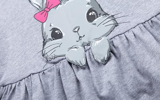 Mud Kingdom Little Girls Dresses Cotton Summer Holiday Cute Cat Dress Short - Image 4