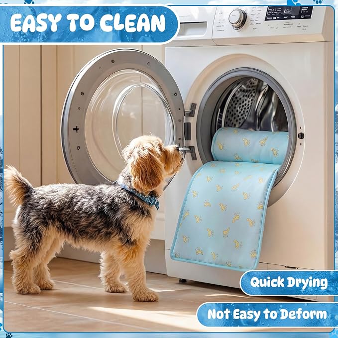4 Pack Cooling Dog Mats with Supportive Pillow 23.6" x 31.5" Self Cooling Dog - Image 6