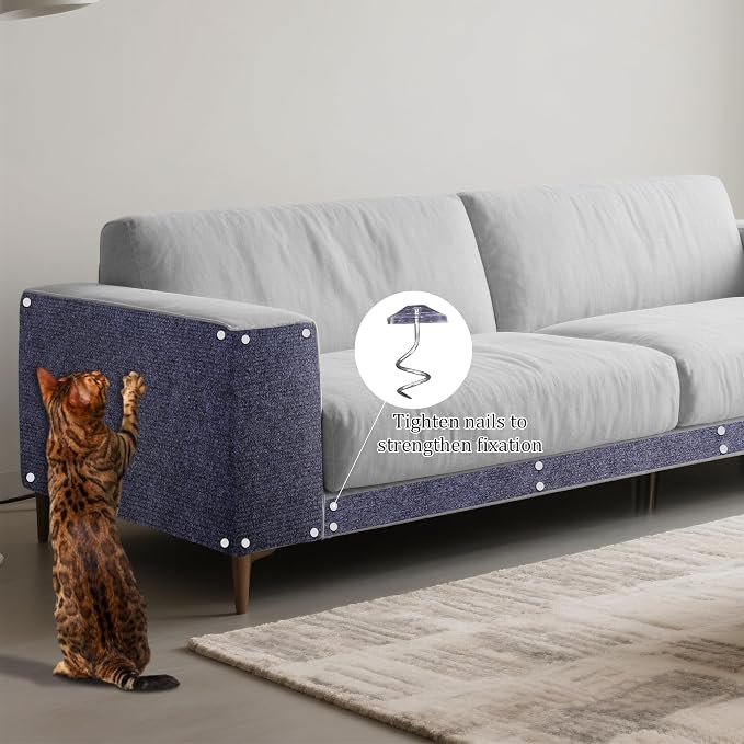 2 Pack Cat Scratch Furniture Protector Trimmable DIY Climbing Scratching - Image 5