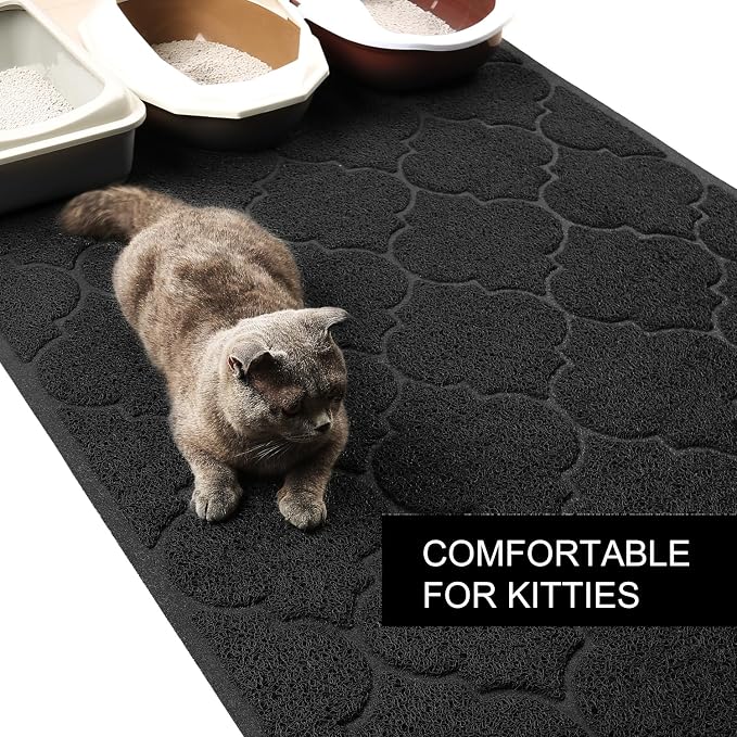 LittleTiger Cat Litter Mat, XL Super Size, Phthalate Free, 46x35 Inches - Image 6