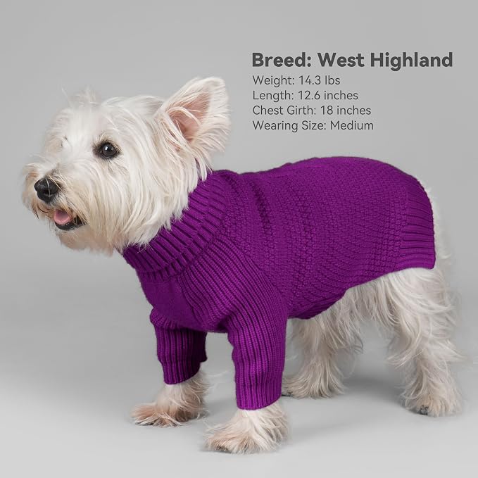 cyeollo Dog Sweater Pullover Turtleneck - Image 9