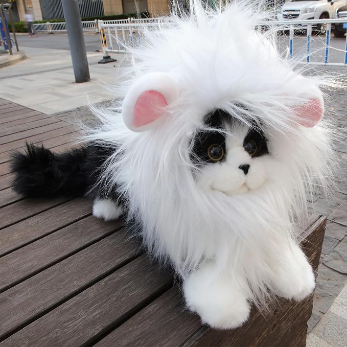 Lion Mane Wig for Cat, Funny Pet Cat & Puppy Costumes for Halloween & Christmas - Image 7