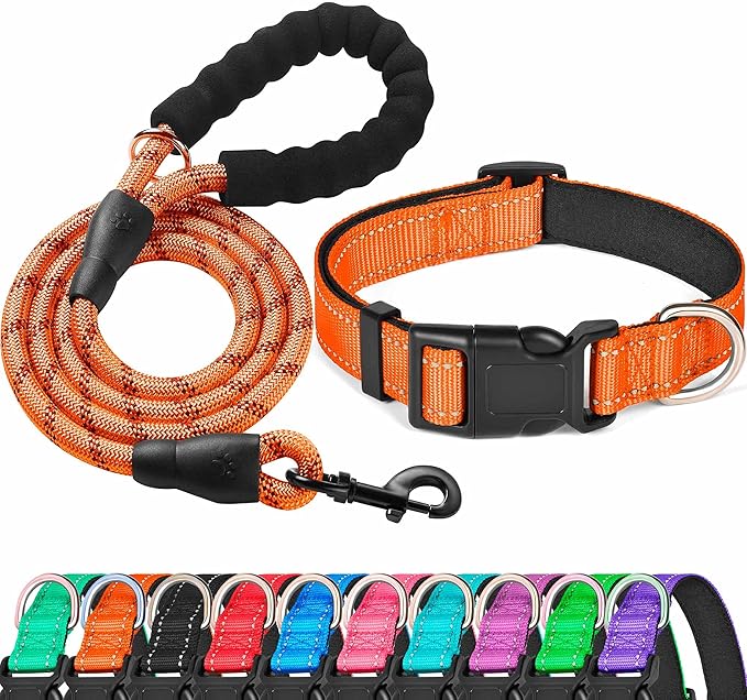 Reflective Dog Collar Padded by ladoogo