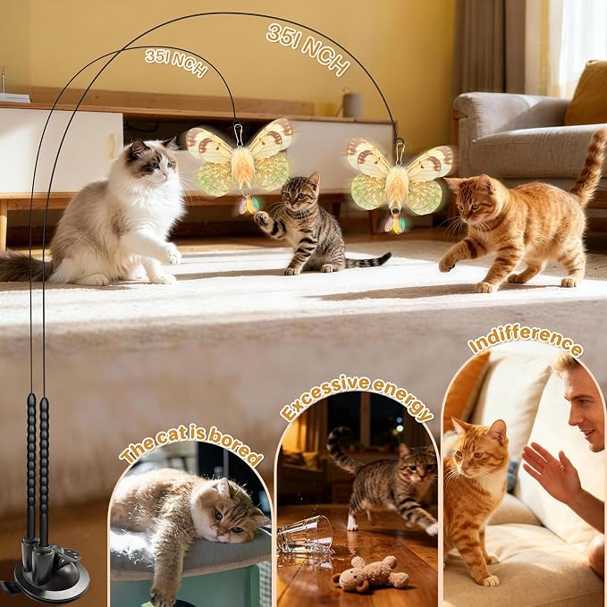Walfront Interactive Cat Wand Toy - Image 4
