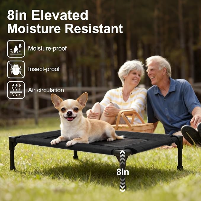 Pet Bed, Raised Pet Cot for Medium and Large Dogs, Cooling Breathable Mesh - Image 3