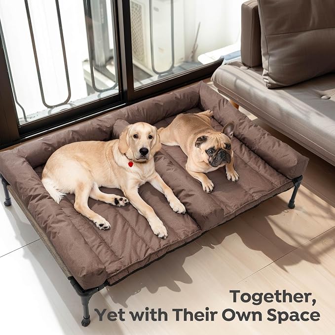 Veehoo Cooling Raised Dog Bed + Removable Double Dog Bed Cushion - Image 3