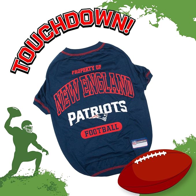 NFL New England Patriots Dog T-Shirt - Image 3