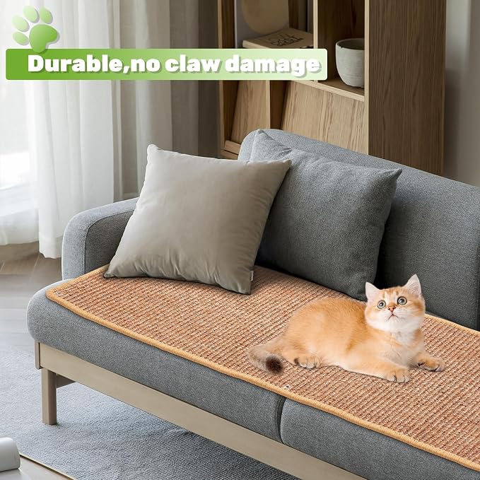 Natural Sisal Cat Scratcher Mat, Wall Scratcher Carpet, Cat Climbing Wall - Image 3