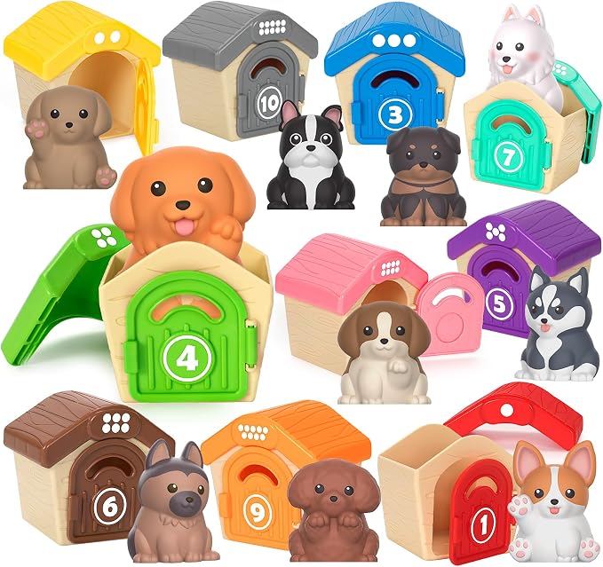 Aigybobo Learning Toys for Toddlers 1 2 3 Year Old, Animal Counting Matching by WelcometoAigybobo