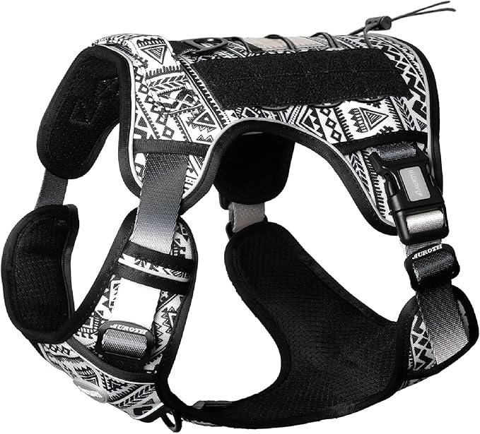 AUROTH Tactical Dog Harness for Large Dogs No Pull Adjustable Pet Harness by AurothPets