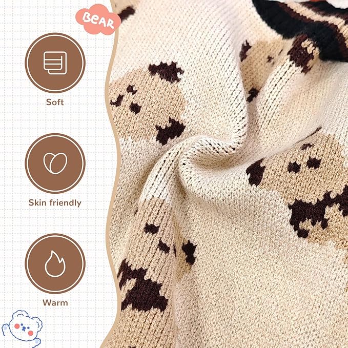 Small Dog Sweaters Cute Bear Dog Cardigans Clothes - Image 5