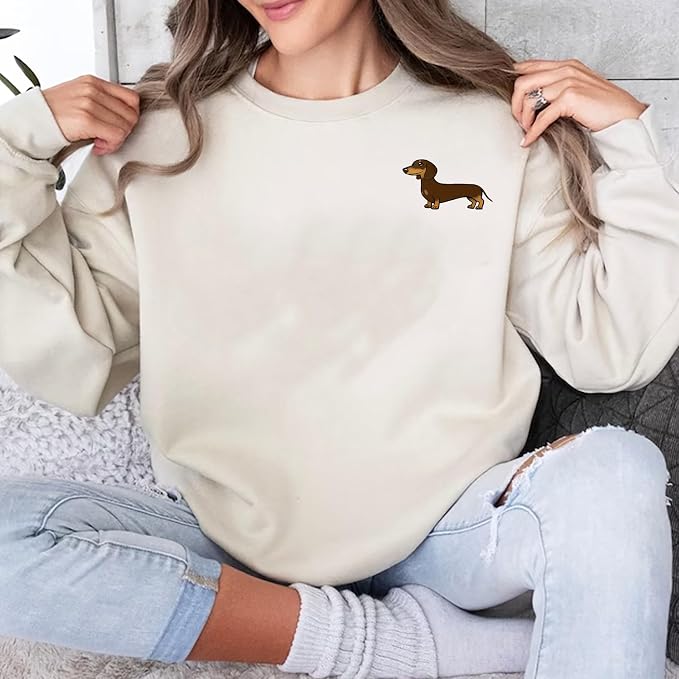 Customized Dachshund Crewneck, Custom Dog Pullover, Personalized Sausage Dog - Image 5