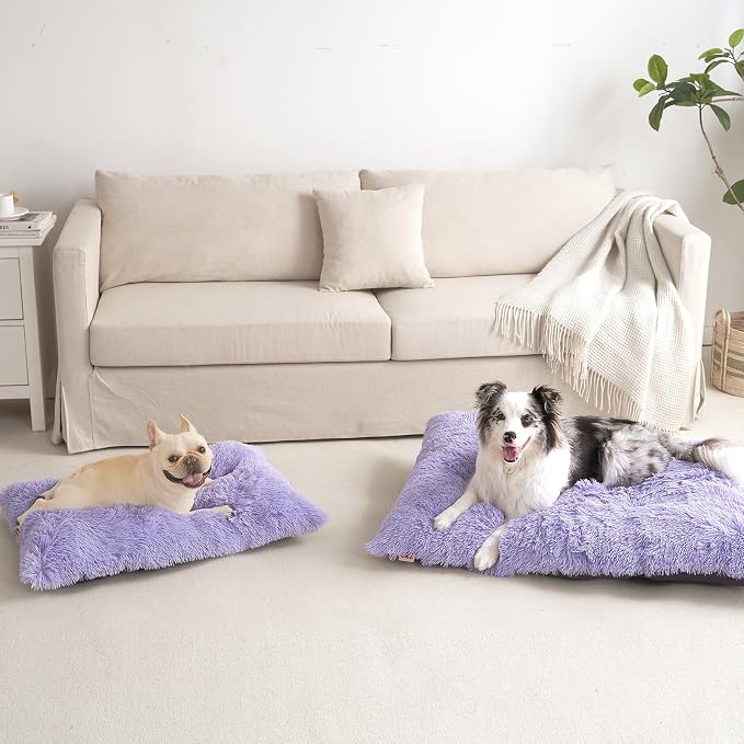 EHEYCIGA Fluffy Dog Crate Bed for Medium Dogs, Plush Faux Fur Crate Pad - Image 9