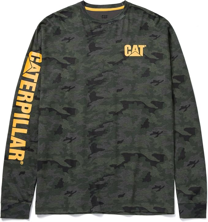 Caterpillar Trademark Banner Long Sleeve Tee Shirts by Caterpillar+Workwear