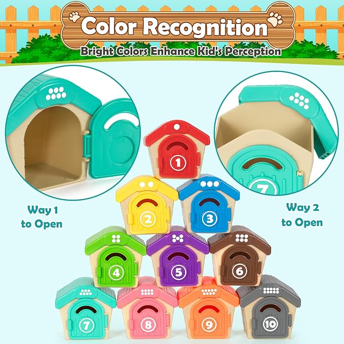 Aigybobo Learning Toys for Toddlers 1 2 3 Year Old, Animal Counting Matching - Image 4