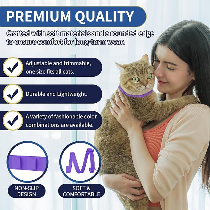 4 Pack Flea Collar for Cats, 32 Months Flea and Tick Prevention for Cat - Image 4