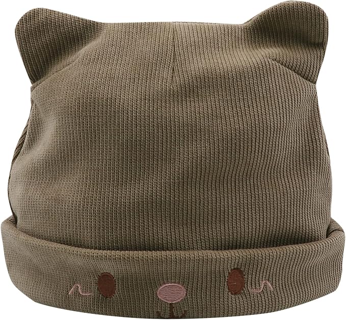 Women's Teen Girls Knitted Cat Kitty Cuffed Beanie Hat Winter Outdoor Stretchy - Image 2