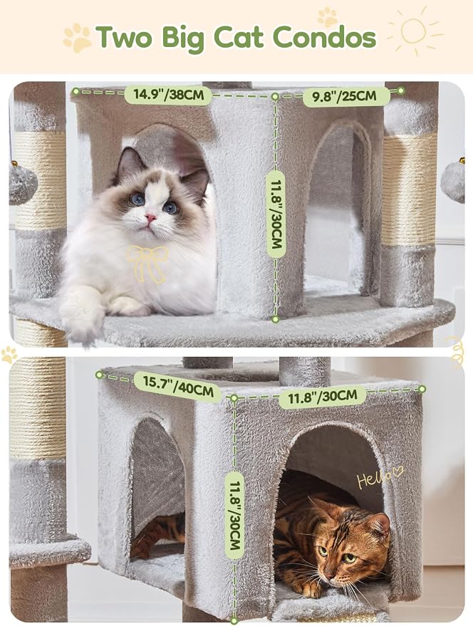 Taoqimiao 76-Inch Cat Tree XXL for Large Cats, Giant Cat Tower - Image 5