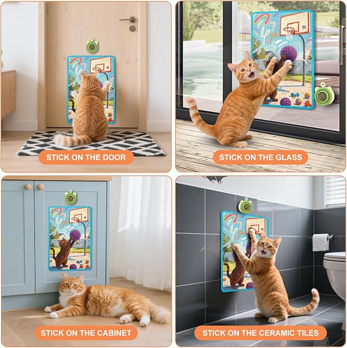 Cat Scratching Mat with Bonus Adhesive Catnip | All-in-One 23.6x15.7 Inch Sisal - Image 7