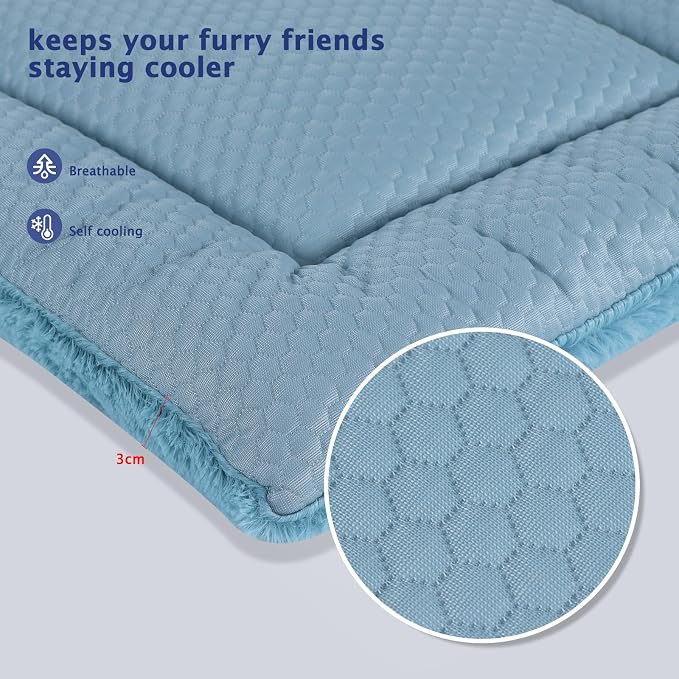 Dog Bed Mat, Crate Pad Reversible, Soft Kennel Pad, Washable Dog Crate Mat - Image 2
