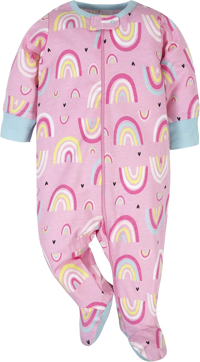 Onesies Brand Baby Girls' 4-pack Sleep 'N Play Footies Multi Pack - Image 2