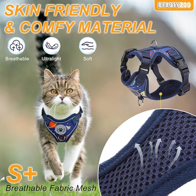 BEAUTYZOO Escape Proof Cat Harness and Leash - Image 2