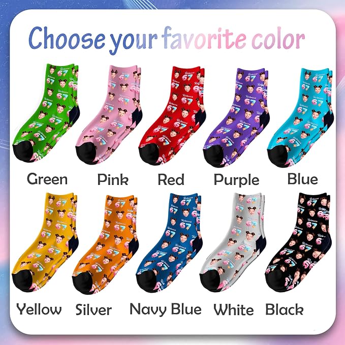 Custom Pajama Pants for Women Men, Personalized 67 Name Photo PJ Family Six - Image 6