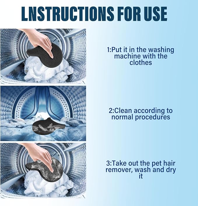 Pet Hair Remover for Laundry, Reusable Dog & Cat Hair Remover Tool, Effectively - Image 6