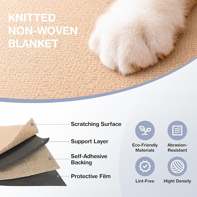 2 Pack Cat Scratcher Mat Roll for Furniture & Couch Protection | Total 157.5" x - Image 7