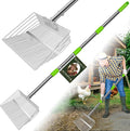 12inch Large Chicken Poop Scooper, 2 Widths of Slots Chicken Coop Litter Scoop by HUMVMV