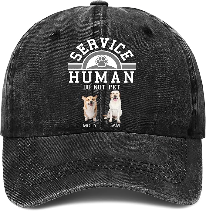 Personalized Vintage Washed Denim Dad Hat, Custom Baseball Cap by Lallamotion