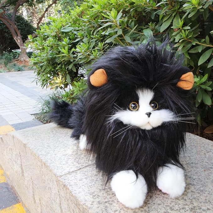 Lion Mane Wig for Cat, Funny Pet Cat & Puppy Costumes for Halloween & Christmas by PenVinoo