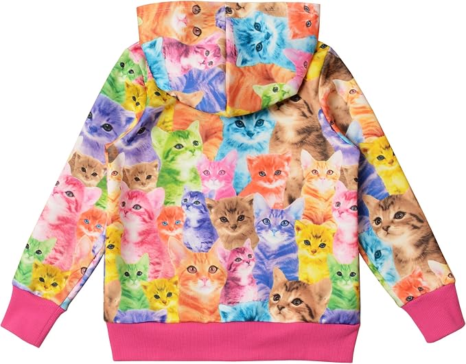 Girls Zip Up Hoodie Jacket Unicorn/Cat Sweatshirt - Image 2