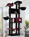 Tall Cat Tree, Large Cat Tower for Adult Cats, 80.7'' Heavy-Duty Cat Tree House by Gitelnour