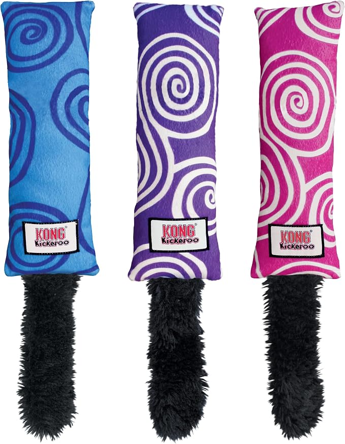 KONG Kickeroo Swirl Cat Toy – Plush by KONG