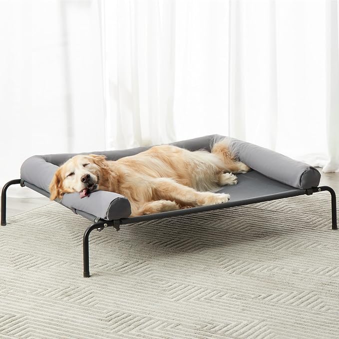 RRPETHOME Large Elevated Cooling Dog Bed, Raised Dog Cot Beds by RRPETHOME