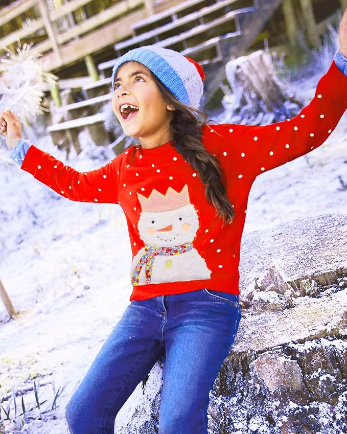 Bumeex Toddler Girl Sweatshirt Clothes Outfit, Cotton Crewneck Christmas - Image 2
