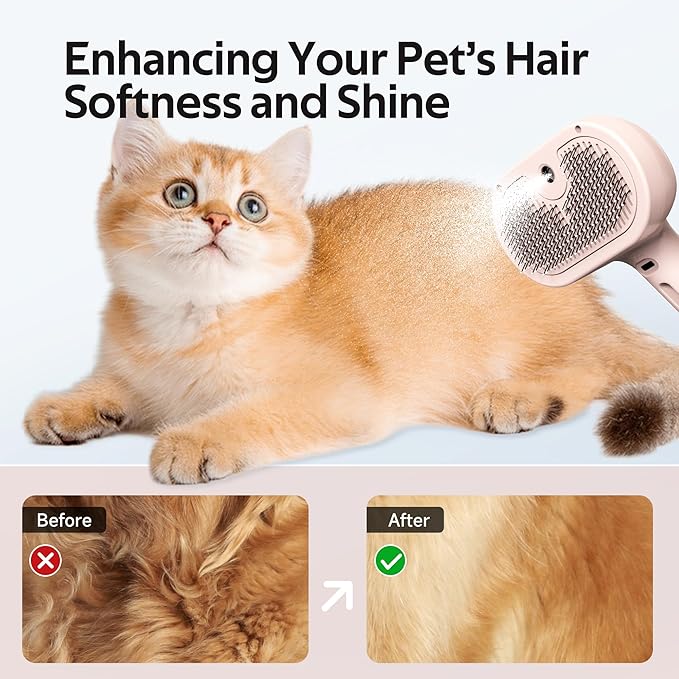 Pet Grooming Brush with Electronic Mist Spray - Image 5